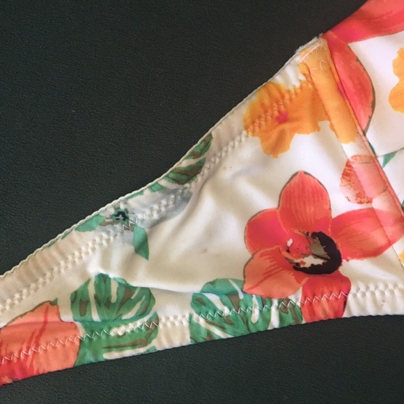 Aqua La Vie en Rose Womens Tropical Bathing Suit Top Y2k - Picture 8 of 9